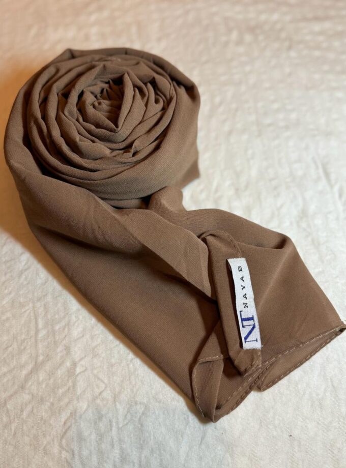 PREMIUM GRORGETTE HIJAB - BROWN