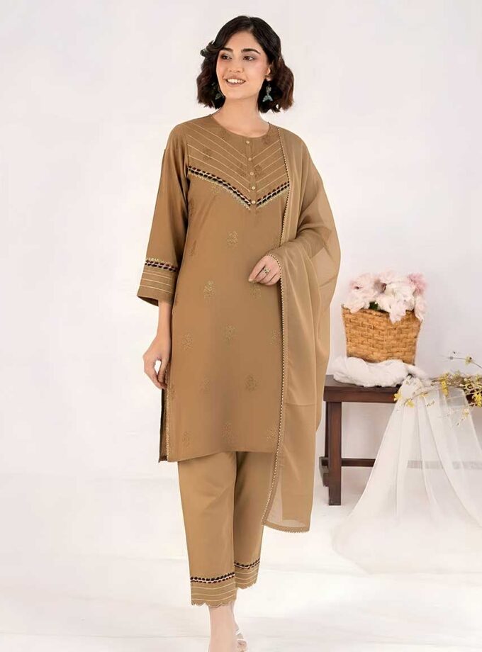 3 Piece Embroidered Lawn Suit