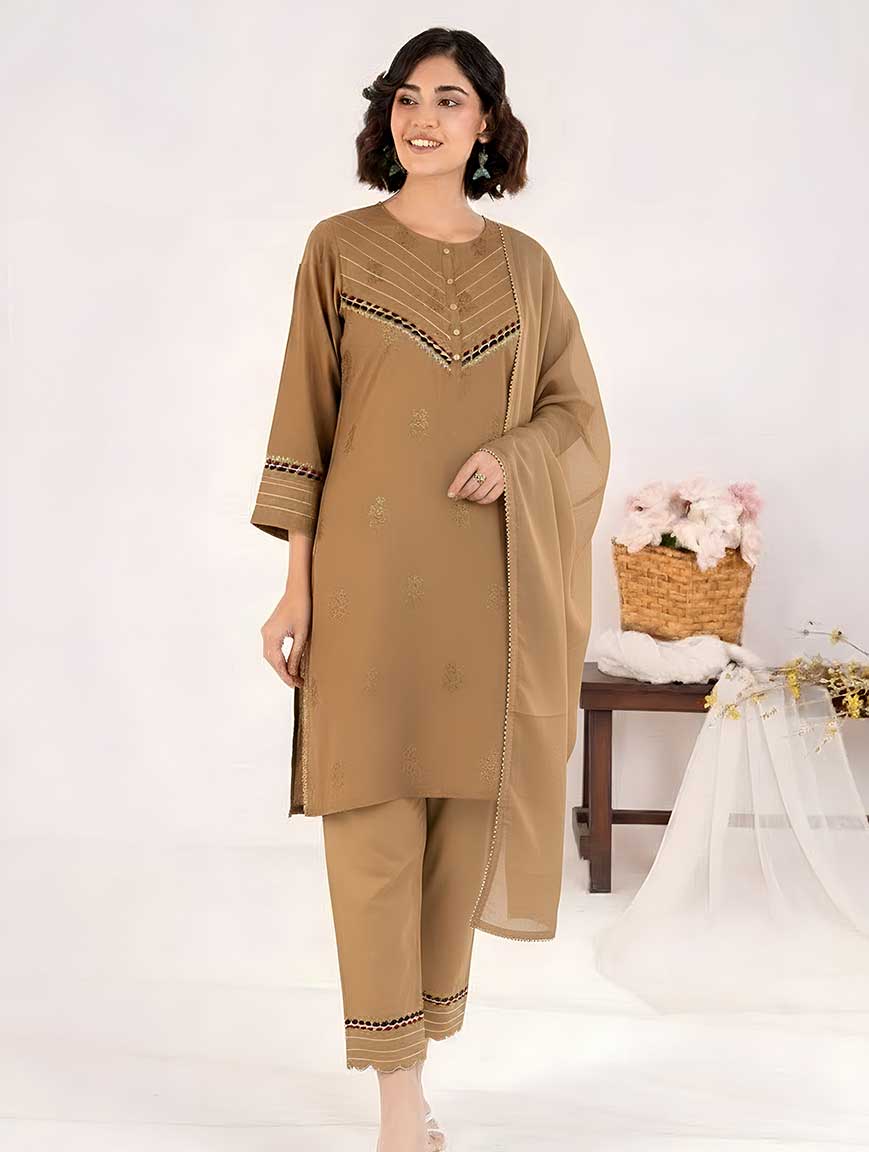 3 Piece Embroidered Lawn Suit